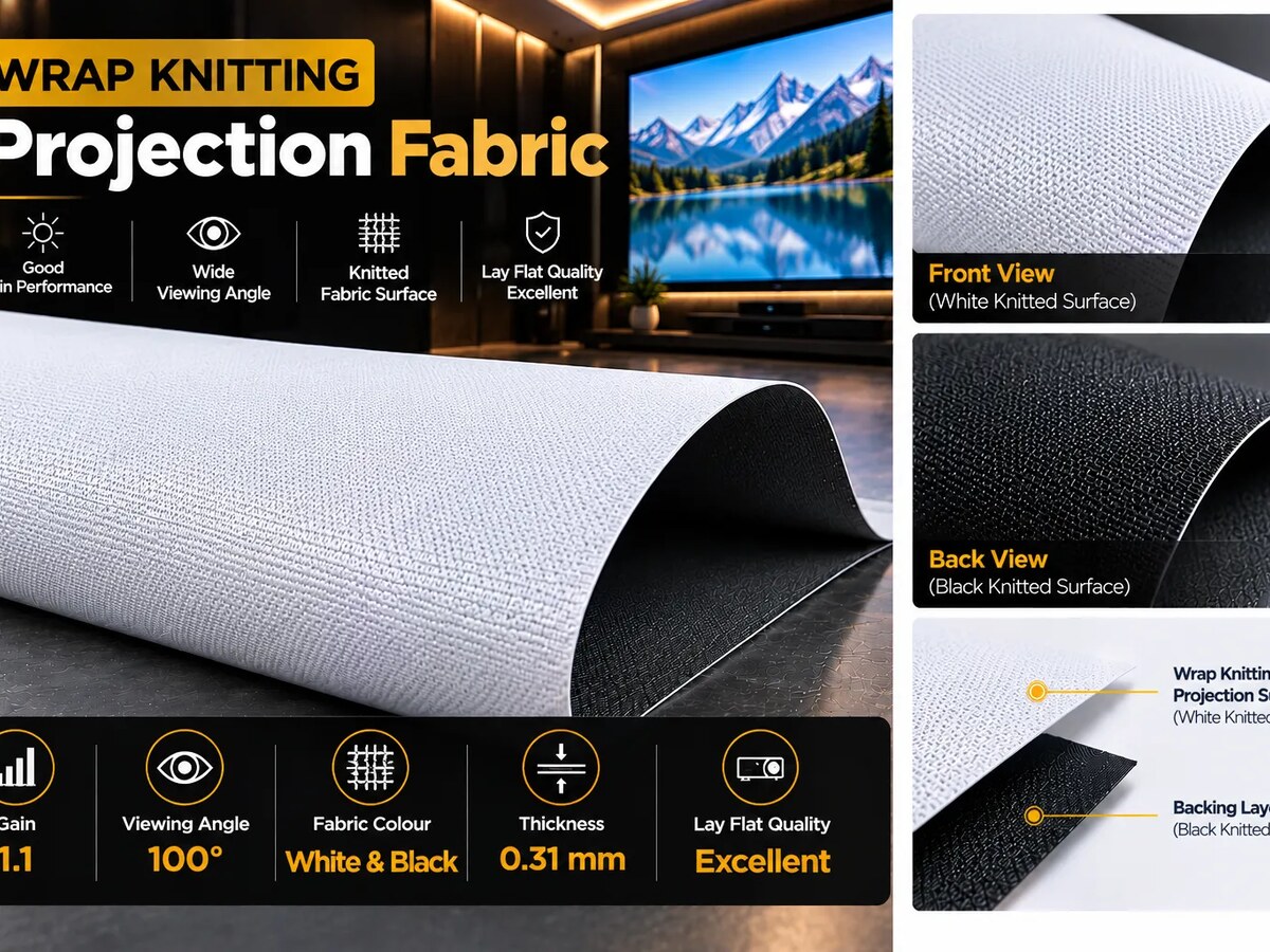 Warp Knitting projection fabric swatch, by SPS Acmera